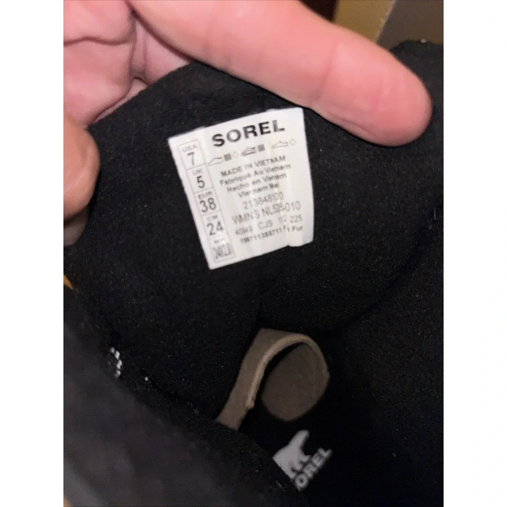 New $140 Sorel Women's 7 Black Whitney III Waterproof Boots